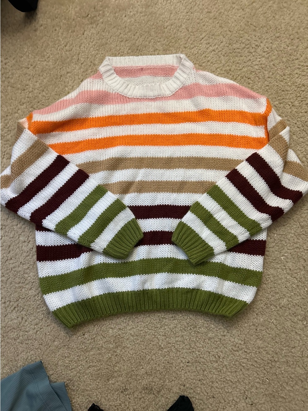 Lightweight Striped Crewneck Sweater